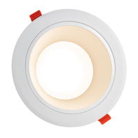 Spectrum LED infälld spotlight 30W 2400 lumen 3000K varmvit IP44 Vit armatur 230mm utskärning