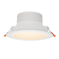 Spectrum LED infälld spotlight 30W 2400 lumen 3000K varmvit IP44 Vit armatur 230mm utskärning