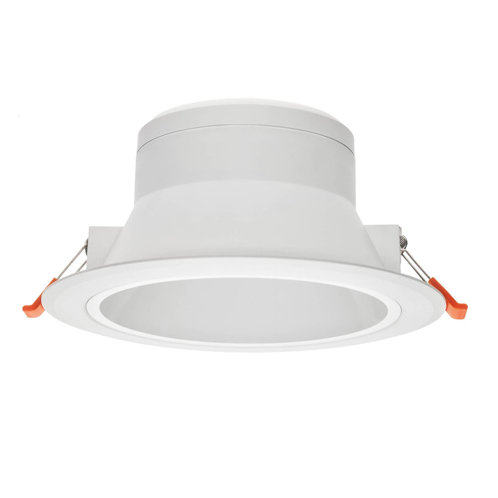 Spectrum LED infälld spotlight 30W 2400 lumen 3000K varmvit IP44 Vit armatur 230mm utskärning