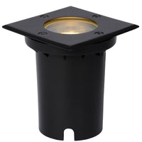 Lucide BILTIN LED-markspot, 1xGU10, IP67, 220-240V, Sand Matt Svart, fyrkantig infälld utomhusbelysning