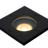 Lucide BILTIN LED-markspot, 1xGU10, IP67, 220-240V, Sand Matt Svart, fyrkantig infälld utomhusbelysning