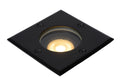 Lucide BILTIN LED-markspot, 1xGU10, IP67, 220-240V, Sand Matt Svart, fyrkantig infälld utomhusbelysning