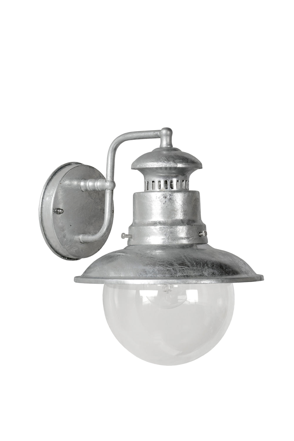 Lucide FIGO wall light indoor outdoor round 215mm E27 socket IP44 galvanized steel black finish