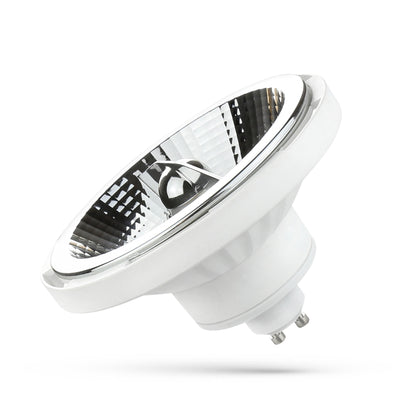 Spectrum LED GU10 AR111 10W 4000K neutralvit 20° spridning 1050 lumen inomhusspotlight Vit