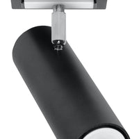 Sollux Lighting Direzione LED ceiling spotlight with GU10 fitting, black silver, IP20