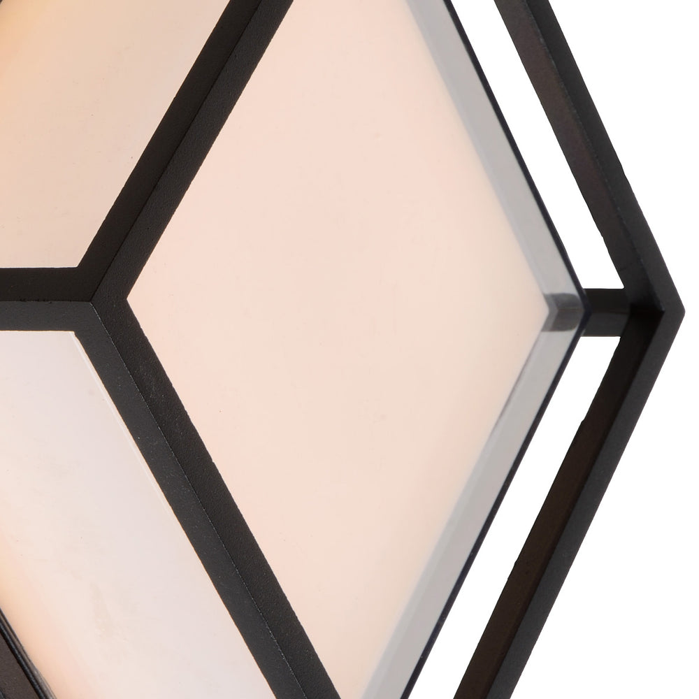 Lucide SINGA LED vägglampa inomhus utomhus 10W 3000K IP54 Svart gjuten aluminium modern design