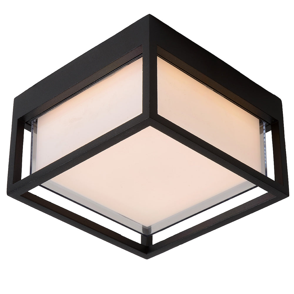 Lucide SINGA LED vägglampa inomhus utomhus 10W 3000K IP54 Svart gjuten aluminium modern design