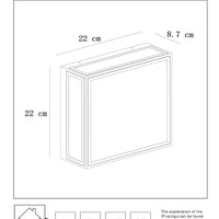 Lucide DUKAN LED taklampa Svart, 2xE27, IP65, gjuten aluminium, 220x220mm inomhus utomhus