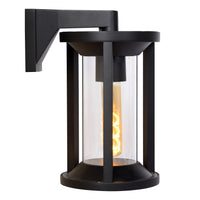 Lucide CADIX Svart utomhusvägglampa, E27-sockel, IP65 gjuten aluminiumkapsling, 220-240V modern design
