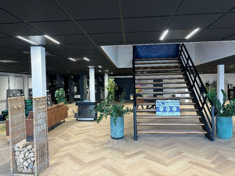 Spectrum LED Panel 60x60cm UGR16 Louvre Aluminium Svart 27.5W 4000 lumen 4000K Kallvit IP20