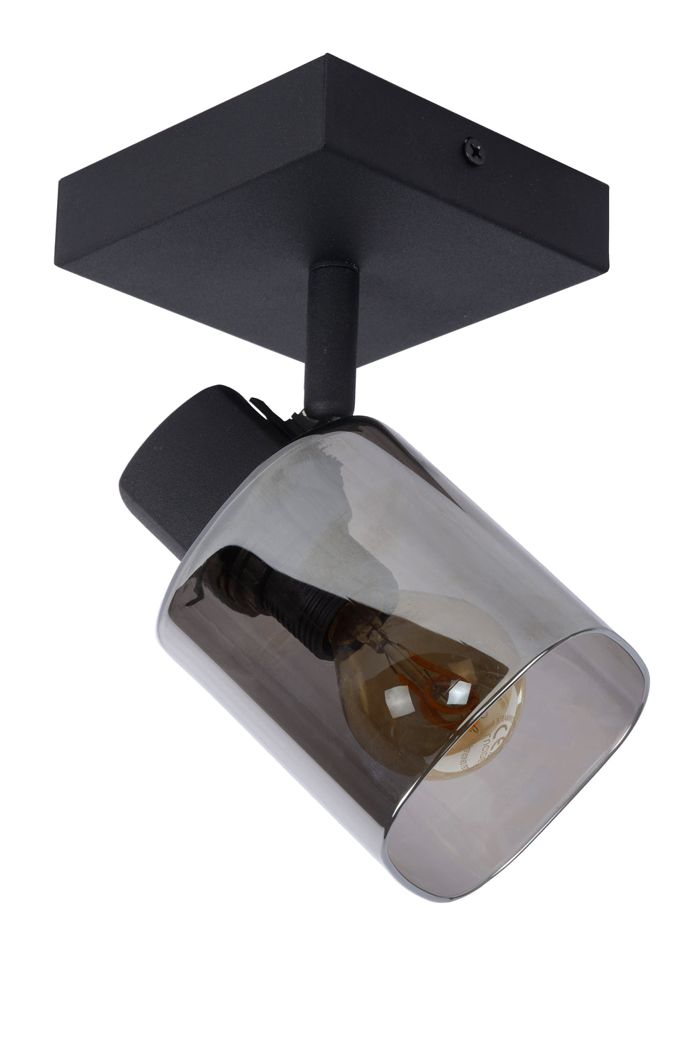 Lucide ALION ceiling spotlight, 1xE14, 25W max, 230V, IP20, Black metal, adjustable 360° retro design