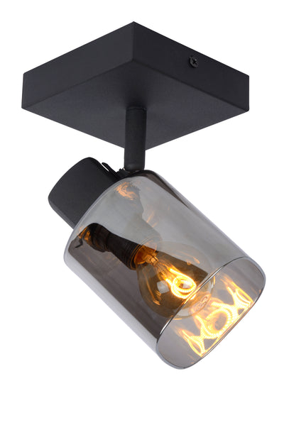 Lucide ALION takspotlight, 1xE14, 25W max, 230V, IP20, Svart metall, justerbar 360° retrodesign
