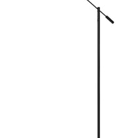 Lucide ANSELMO LED reading floor lamp, 9W 3000K dimmable, 1400mm height, Sandy Matt Black, Metal, IP20