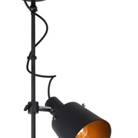Lucide quinny svart E27 LED takspotlight, IP20, 220-240V, max 50W