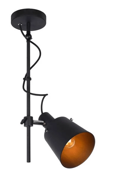 Lucide quinny svart E27 LED takspotlight, IP20, 220-240V, max 50W