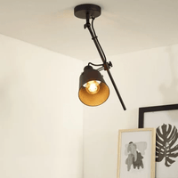 Lucide quinny svart E27 LED takspotlight, IP20, 220-240V, max 50W