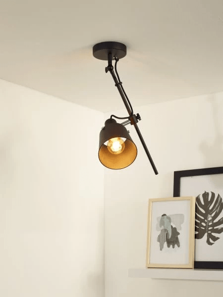 Lucide quinny svart E27 LED takspotlight, IP20, 220-240V, max 50W