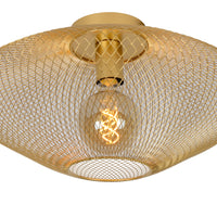 Lucide MESH taklampa, 1xE27, max 40W, IP20, Sandy Gold metall, 450x450x240mm modern design