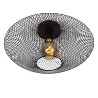 Lucide MESH taklampa Ø45cm, E27-sockel, 220-240V, max 40W, metall matt svart, IP20 modern design
