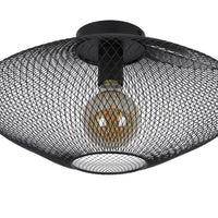 Lucide MESH taklampa Ø45cm, E27-sockel, 220-240V, max 40W, metall matt svart, IP20 modern design