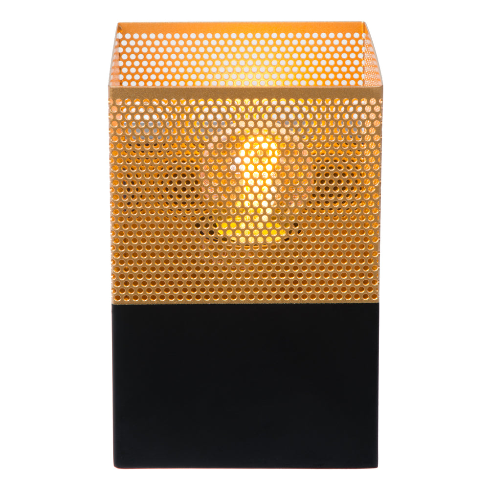 Lucide RENATE wall light, 1xE27 socket, 40W max, metal, matt black and gold, 220-240V, IP20