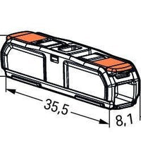 Wago genomföringsklämma dubbel 4mm² 221-2411 - 60 stycken, IP20, CE, RoHS, 220-240V AC, kompakt design