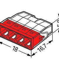 WAGO 4-conductor terminal block 0.5-2.5 mm² IP20 for indoor use, 2273-204, CE & RoHS certified