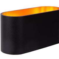 Lucide XERA wall light, modern oval design, 1xG9 socket, uplight & downlight, Aluminium Black, IP20