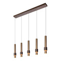 Lucide MARGARY LED pendellampa, dimbar 5x4.2W 2700K 230V, aluminium kaffefinish, modern höjdjusterbar