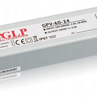 GLP LED nätadapter 24V 60W 2.5A IP67 vattentät driver CE RoHS för LED-belysning