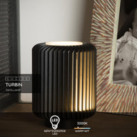 Lucide Turbin LED table lamp 5W 3000K IP20 metal cylinder design Black modern style