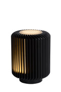 Lucide Turbin LED table lamp 5W 3000K IP20 metal cylinder design Black modern style