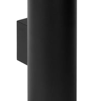 Lucide VOLANTIS Svart utomhus vägglampa, 2xE27, IP54, uplight & downlight, modern aluminiumcylinder