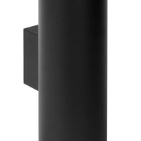 Lucide VOLANTIS Svart utomhus vägglampa, 2xE27, IP54, uplight & downlight, modern aluminiumcylinder