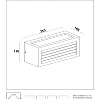 Lucide DIMO vägglampa Antracit, inomhus utomhus, E27-sockel, IP54, rektangulärt aluminiumhölje