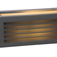 Lucide DIMO vägglampa Antracit, inomhus utomhus, E27-sockel, IP54, rektangulärt aluminiumhölje