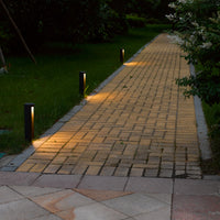 Lucide COMBO LED trädgårdspelarbelysning, 9W 3000K, IP54 Svart aluminium, 250mm modern utomhuspollare