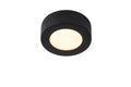 Lucide BRICE LED badrumstaklampa, rund 8W dimbar 3000K IP44 Matt Svart Ø117mm