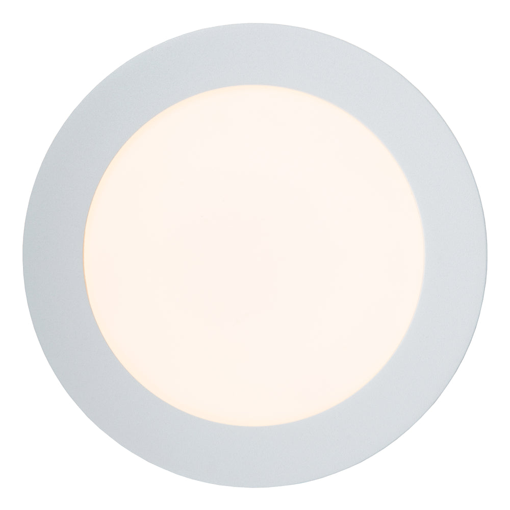 Lucide BRICE LED badrumstaklampa, rund 18cm, dimbar 12W 3000K, IP44 Vit