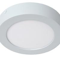 Lucide BRICE LED badrumstaklampa, rund 18cm, dimbar 12W 3000K, IP44 Vit