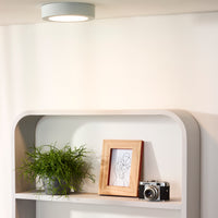 Lucide BRICE LED badrumstaklampa, rund 18cm, dimbar 12W 3000K, IP44 Vit