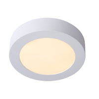 Lucide BRICE LED badrumstaklampa, rund 18cm, dimbar 12W 3000K, IP44 Vit