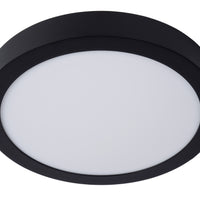 Lucide BRICE LED taklampa, 30W 3000K dimbar, IP44 rund 30cm, Matt Svart, modern badrumsbelysning