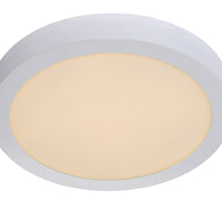 Lucide BRICE LED badrumstaklampa, dimbar 30W 3000K, rund 300mm, IP44, vit finish