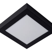 Lucide BRICE LED badrumstaklampa, dimbar 22W 3000K IP44, fyrkantig 220mm Matt Svart
