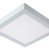Lucide BRICE LED badrumstaklampa, dimbar 30W 3000K, IP44, Vit, modern fyrkantig design