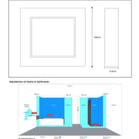 Lucide BRICE LED badrumstaklampa, dimbar 30W 3000K, IP44, Vit, modern fyrkantig design