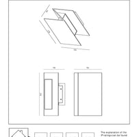 Lucide SWINDON LED vägglampa 16W 2700K IP54 Svart utomhus inomhus aluminium modern design