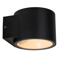 Lucide OXFORD LED vägglampa inomhus utomhus, IP54 svart aluminium, G9-sockel uplight & downlight