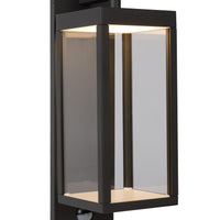 Lucide CLAIRETTE LED vägglampa 13W 3000K IP54 med PIR rörelsesensor och antracitfärgat hölje